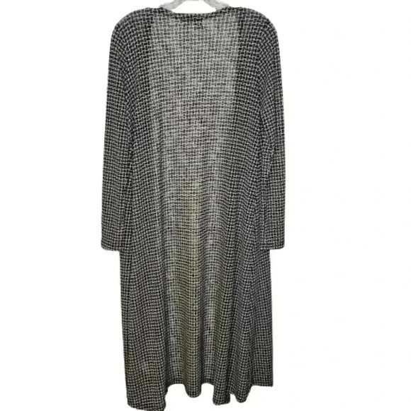 Lularoe Black White Romantic Cover Up Lattice Print Medium Weight Semi Sheer S - Picture 3 of 8